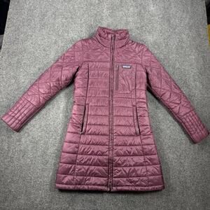 Patagonia Womens XS Nano Puff Long Jacket Purple Insulated Coat